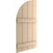 Ekena Millwork Smooth 4 Board Joined Board-n-Batten w/Quarter Round Arch Top Faux Wood Shutters, 22W x 84H, PR SHUBJQ22X84SMPR - alternate 10